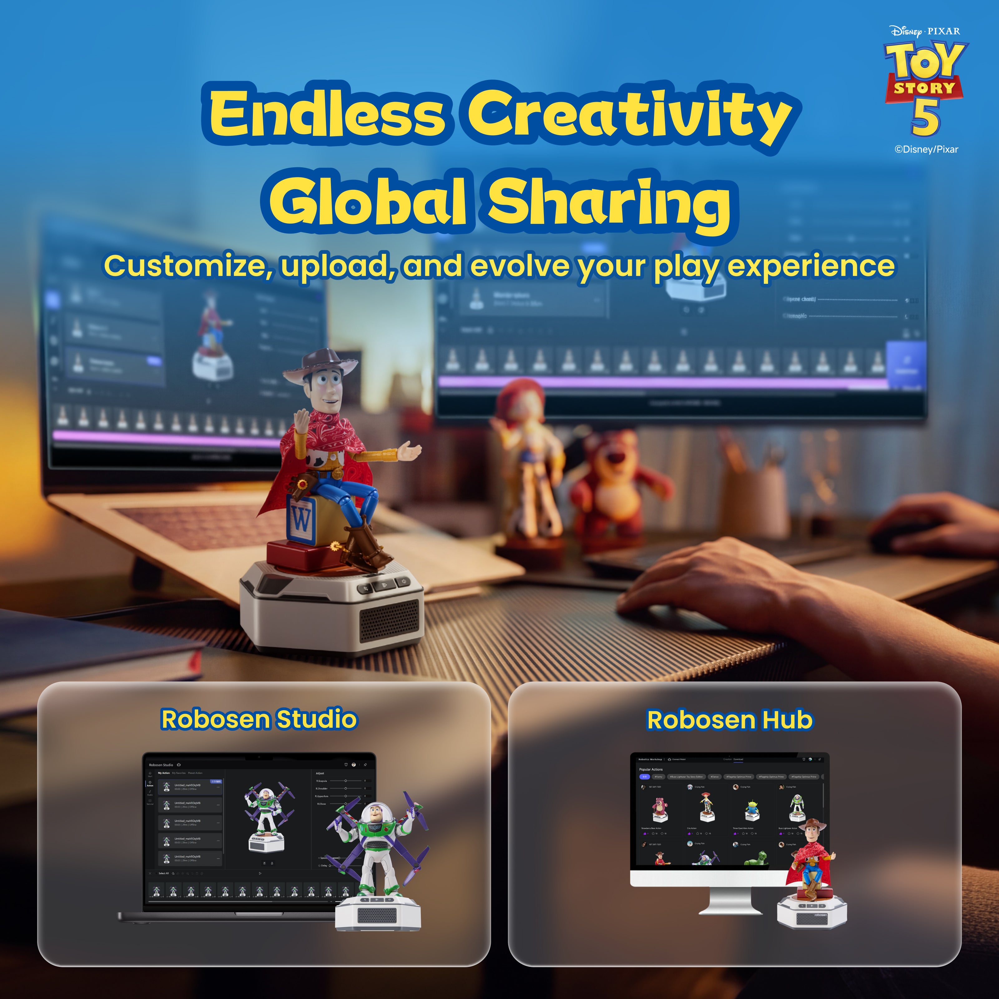 Mini Robot - Toy Story 5 Hi-Tech Buzz Lightyear & Woody Set
